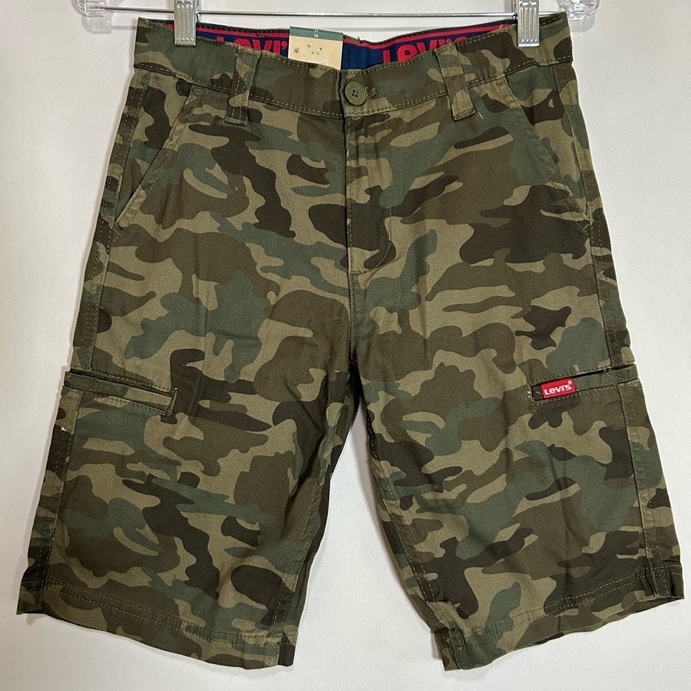 Levi's Green Cargo Shorts with Camouflage Design Youth Size 14